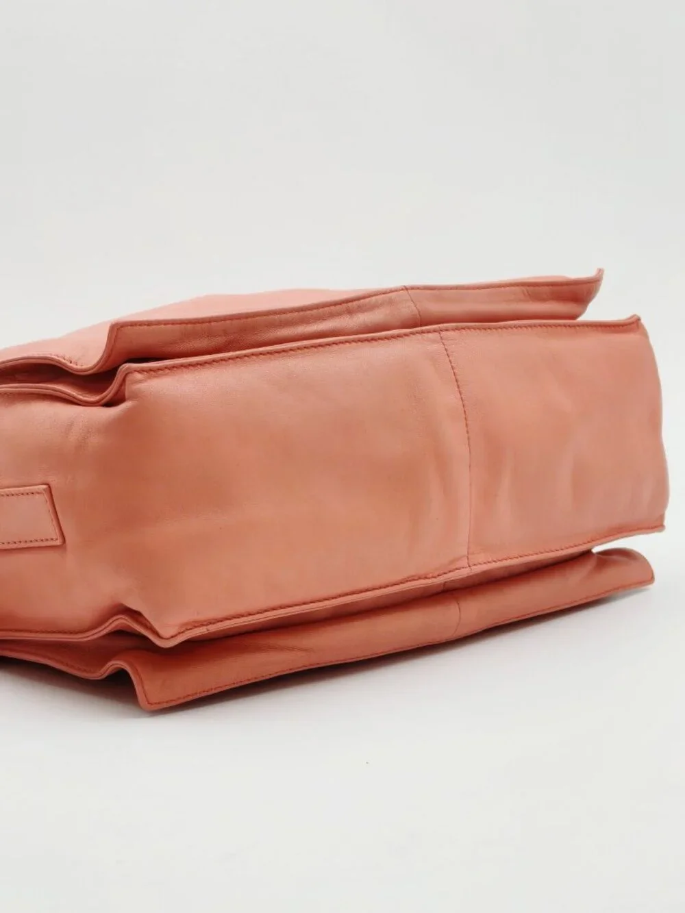 Loewe Vintage Coral Orange Leather Crossbody Shoulder Bag Tassel